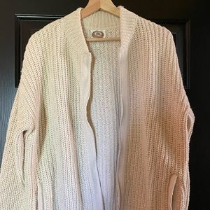 VINTAGE CORTON WHITE CARDIGAN SWEATER SZ LARGE